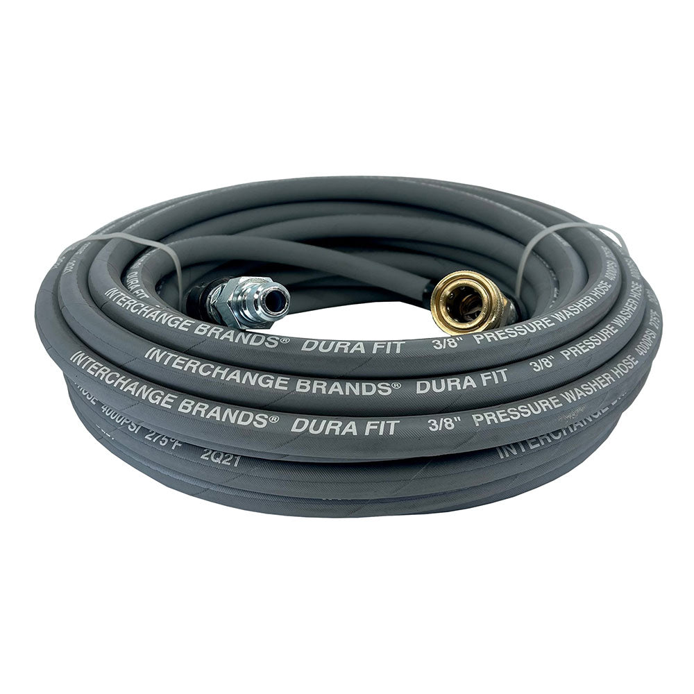 ToolBarn D30002-BUNDLE-50 Pressure Washer Hose Reel Bundle w/ Hose Reel, 50' Hose, 3' Hose Whip, QC Socket Coupler and  QC Plug Coupler
