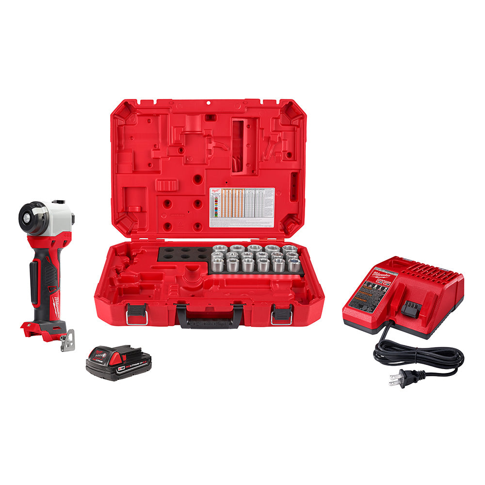 Milwaukee 2935CU-21S 18V M18 Cable Stripper Kit with 17 Cu THHN / XHHW Bushings 1.5 Ah