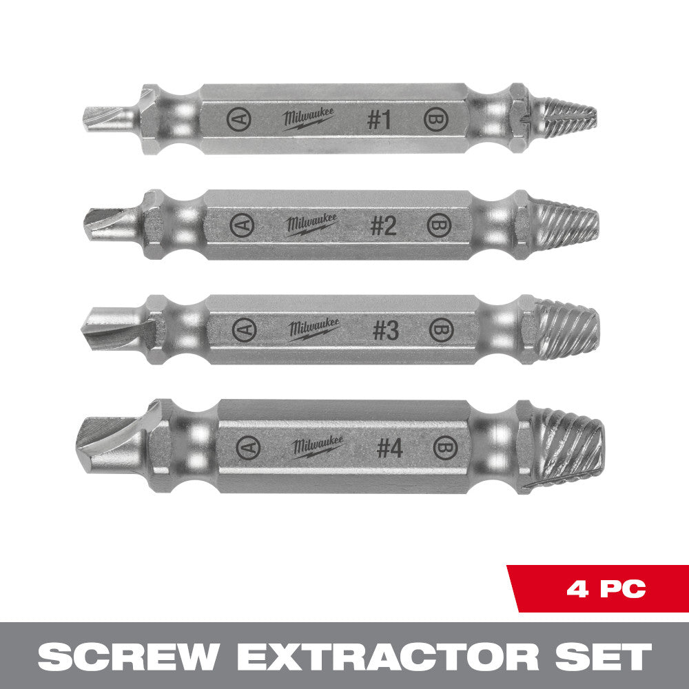 Milwaukee 49-57-9001 M2 Steel Screw Extractor 4-Piece Set