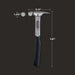 Stiletto TRMB 5.6" Titanium Curved Handle 10 Oz. Titanium Head Smooth Face Curved Claw Trimbone Hammer