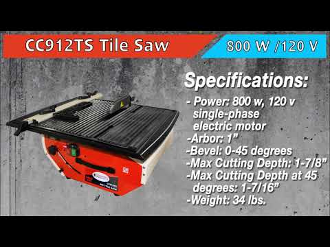 Core Cut 5801608PKG 9" 6.6 Amp Wet Cutting Tile Saw with Blade