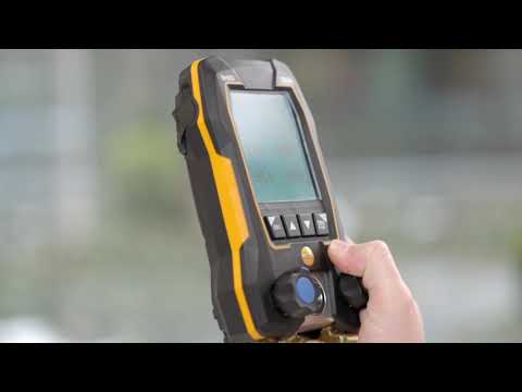 Testo 550s Smart Digital Manifold with Bluetooth & 2-Way Valve Block with Wireless Clamp Temperature Probes