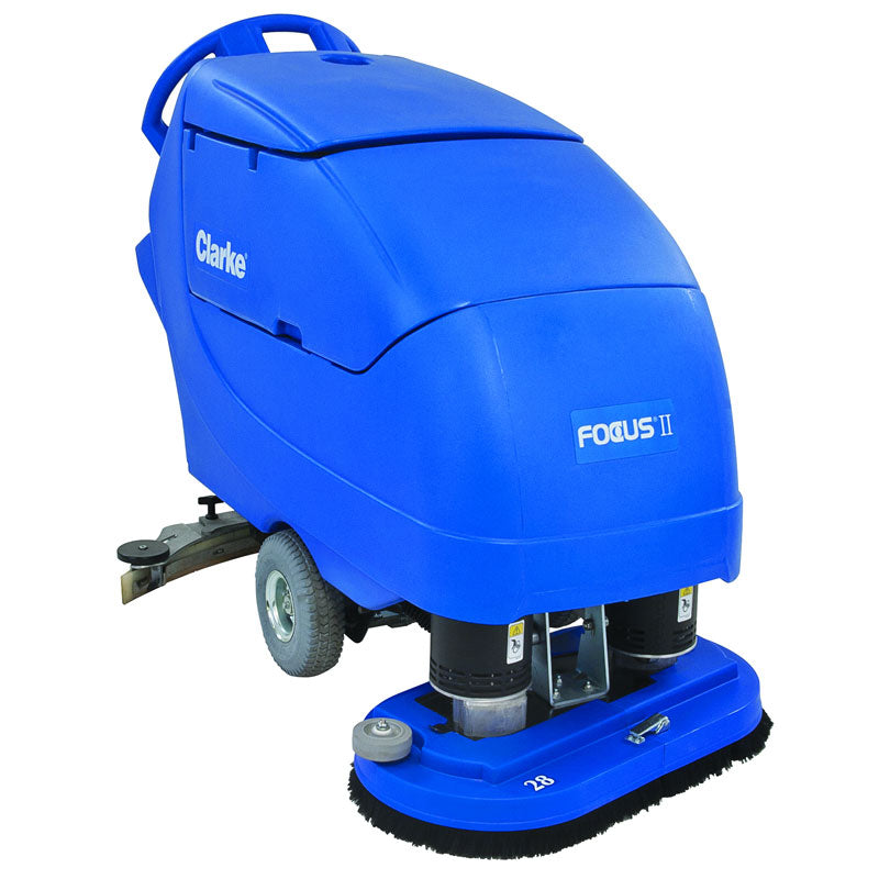 Clarke 05405A Focus II 28 Disc 28" Walk Behind Autoscrubber with 242 Ah Wet Batteries and Chemical Mixing System