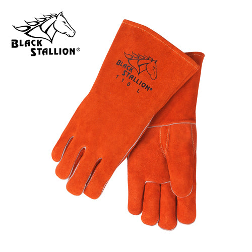 Revco 110-L Standard Split Cowhide Stick Welding Gloves, Size Large