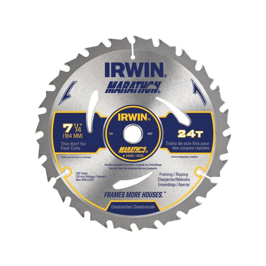 Irwin Marathon 24030-20PK 7-1/4" x 24 Tooth Circular Saw Blades (Pack of 20)