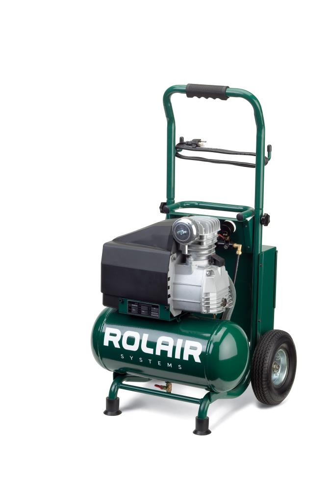 Rol-Air VT20TB 2 HP (115V), 4.2 CFM@90PSI, 3.2 Gallon, Quiet Cart Compressor with Tool Box