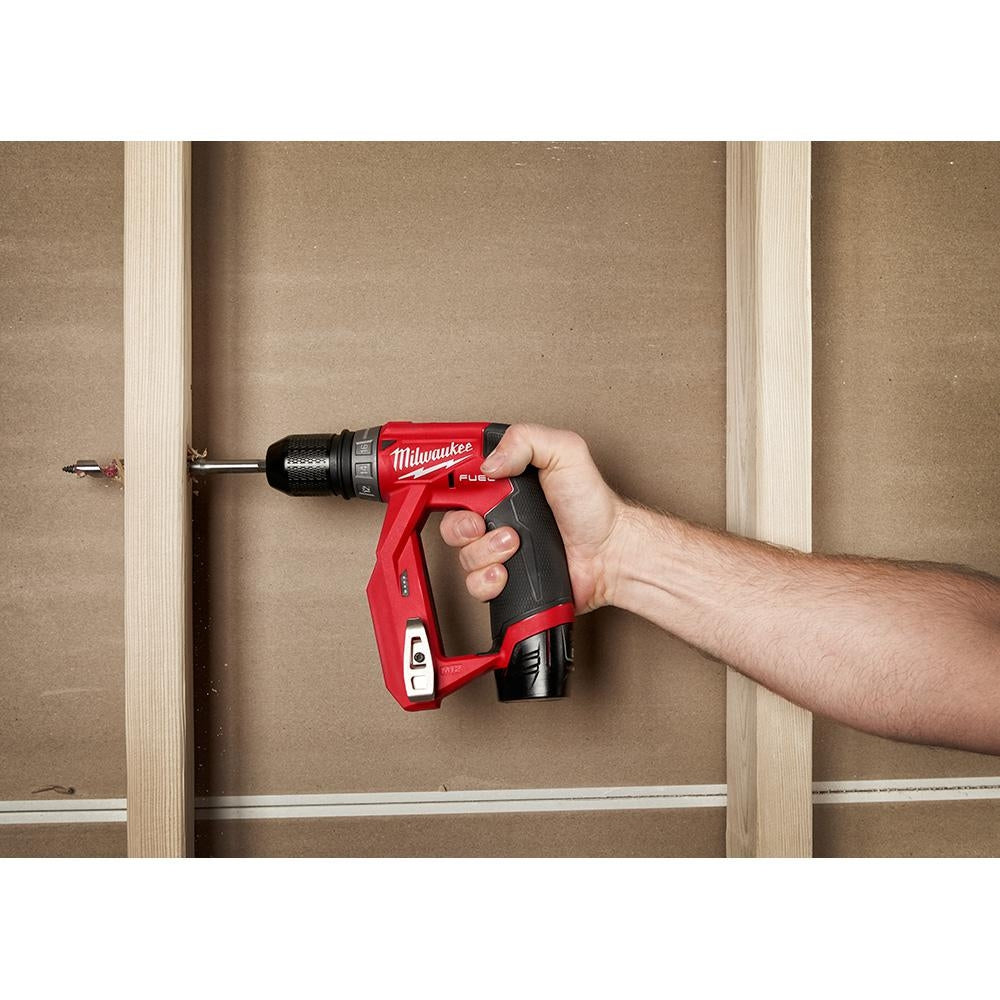 Milwaukee 2505-22 12V M12 FUEL Lithium-Ion Brushless Cordless 3/8" Installation Drill/Driver Kit 2.0 Ah