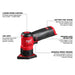 Milwaukee 2531-21HO 12V M12 FUEL Cordless Lithium-Ion Orbital Detail Sander Kit with 2.5 Ah High Output Battery