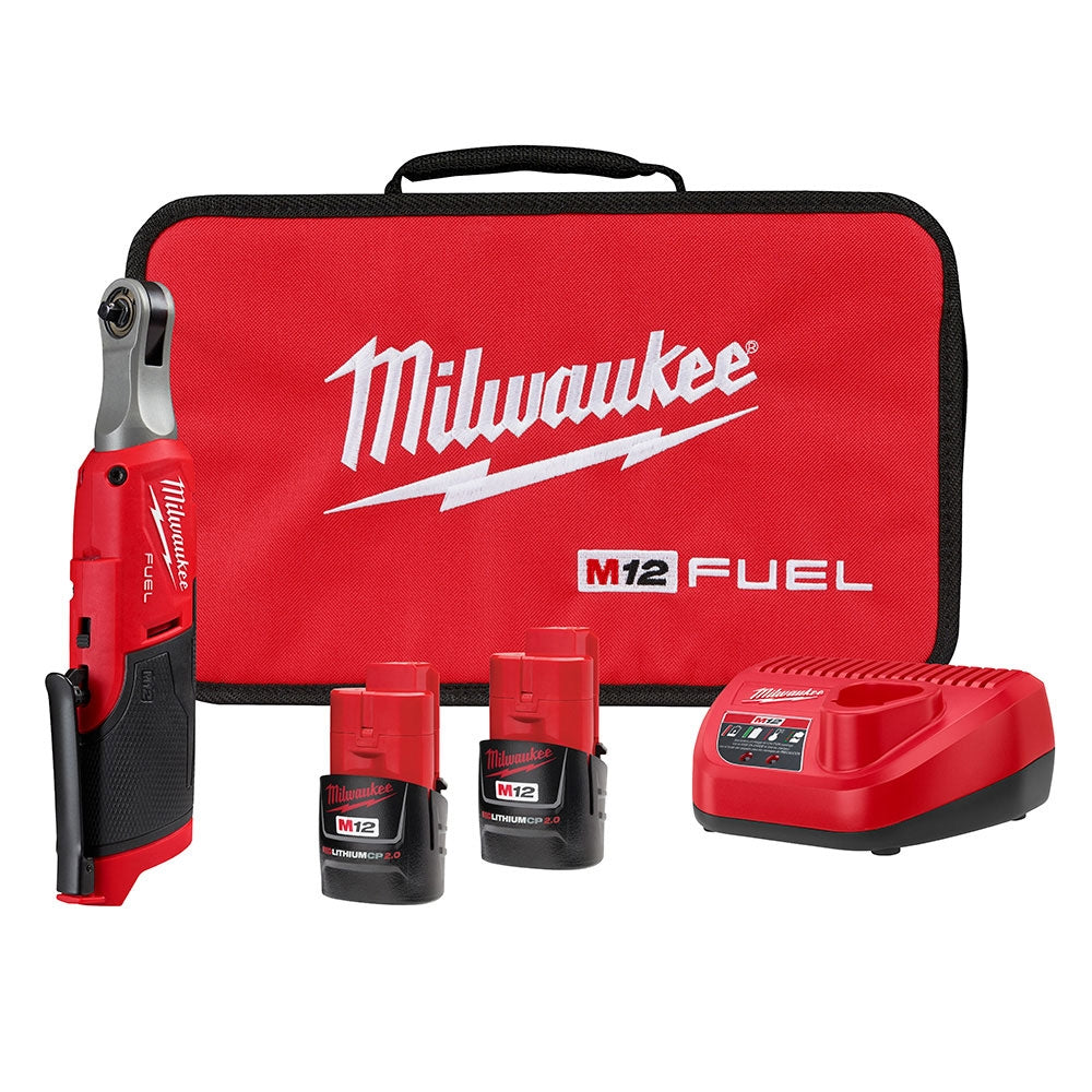 Milwaukee 2566-22 M12 FUEL 1/4" High Speed Cordless Ratchet Kit