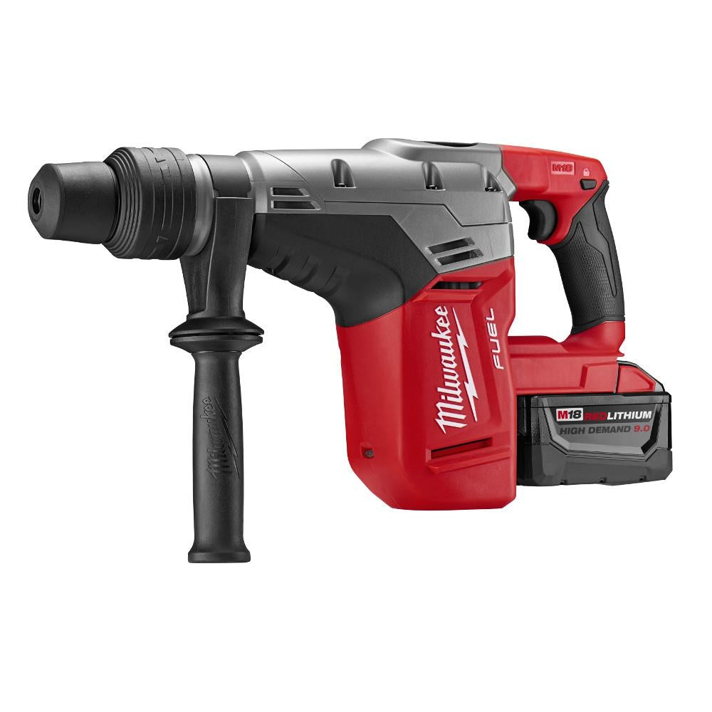 Milwaukee 2717-21HD 18V M18 FUEL Lithium-Ion Brushless Cordless 1-1/8” SDS-Plus Rotary Hammer High Demand Kit 9.0 Ah (1 Battery)