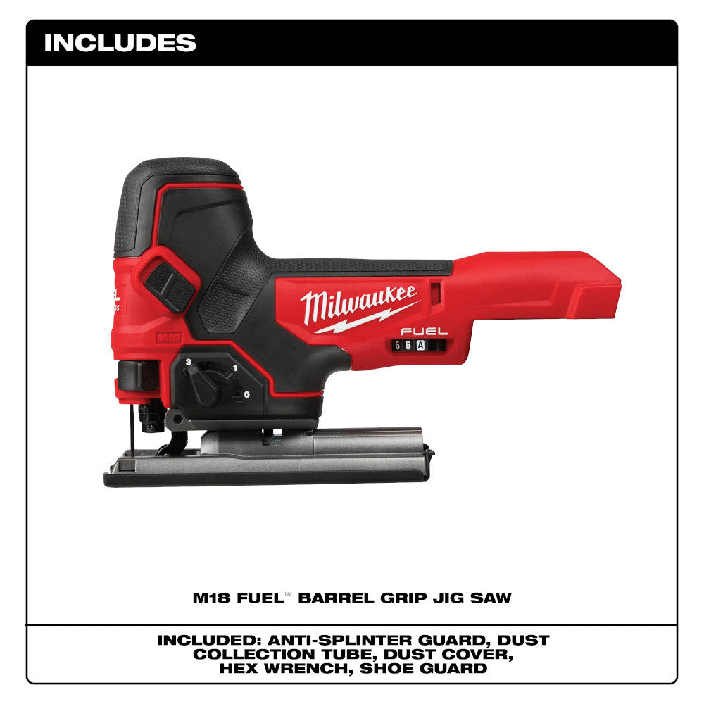 Milwaukee 2737B-20 18V M18 FUEL Lithium-Ion Brushless Cordless Barrel Grip Jig Saw (Tool Only)