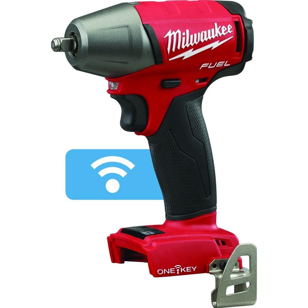 Milwaukee 2758-20 M18 FUEL 18V ONE-KEY Lithium-Ion Brushless Cordless 3/8" Compact Impact Wrench with Friction Ring (Tool Only)