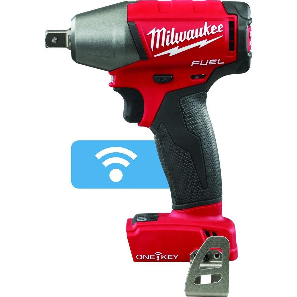 Milwaukee 2759-20 M18 FUEL 18V ONE-KEY Lithium-Ion Brushless Cordless 1/2" Compact Impact Wrench with Pin Detent (Tool Only)