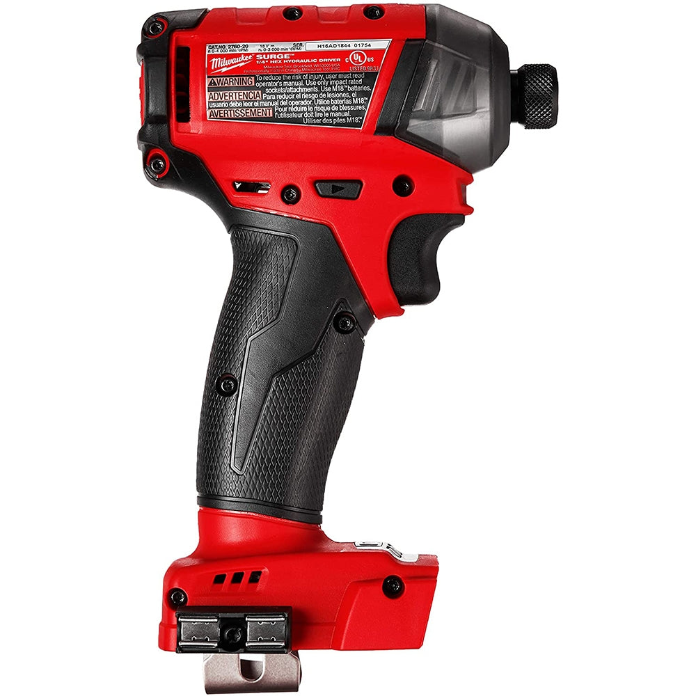 Milwaukee 2760-20 M18 FUEL 18V SURGE Lithium-Ion Brushless Cordless 1/4" Hex Hydraulic Impact Driver (Tool Only)