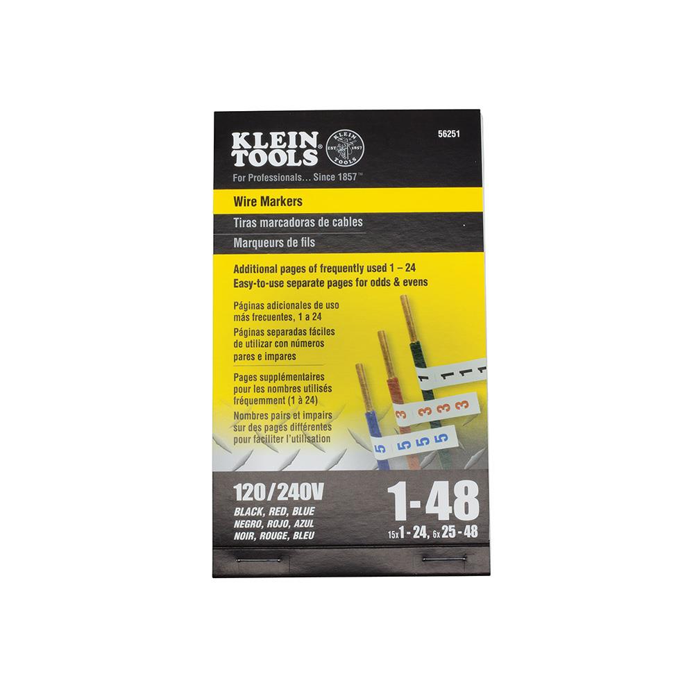 Klein Tools 56251 Wire Markers-120/240V 3 Phase