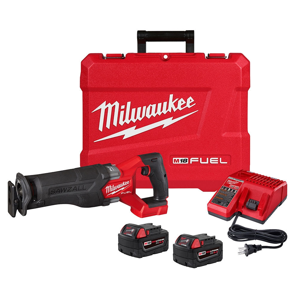 Milwaukee 2821-22 18V M18 FUEL SAWZALL Lithium-Ion Brushless Cordless  Reciprocating Saw Kit w/ Two Batteries 5.0 Ah —