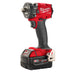 Milwaukee 2855P-22R 18V M18 FUEL Lithium-Ion Brushless Cordless 1/2" Compact Impact Wrench with Pin Detent Kit (5.0 Ah Resistant Batteries)
