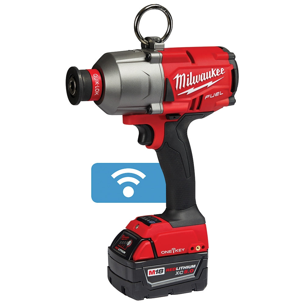 Milwaukee 2865-22 M18 FUEL 18V ONE-KEY Lithium-Ion Brushless Cordless 7/16" Hex Utility High-Torque Impact Wrench Kit 5.0 Ah