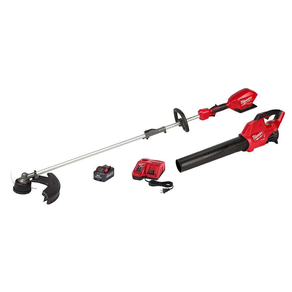 Milwaukee 3000-21 18V M18 FUEL Lithium-Ion Brushless Cordless 2-Tool Combo Kit with String Trimmer and Handheld Blower 8.0 Ah