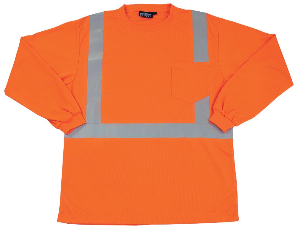ERB 64013 ANSI Class 2 Birdseye Long Sleeve T-Shirt, 3X-Large
