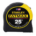 Stanley 33-725 25' x 1-1/4" FatMax Tape Rule Reinforced with Blade Armor Coating