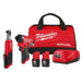 3453-22HSR M12 FUEL 12V Lithium-Ion Cordless 2-Tool Combo Kit with 1/4" Hex Impact Driver Kit & 3/8" High Speed Ratchet 2.0 Ah