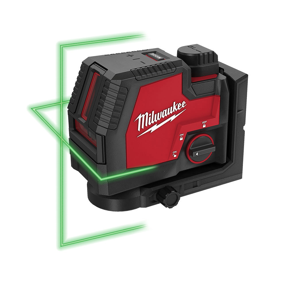 Milwaukee 3521-21 4V Lithium-Ion Cordless USB Rechargeable Green Beam Cross Line Laser