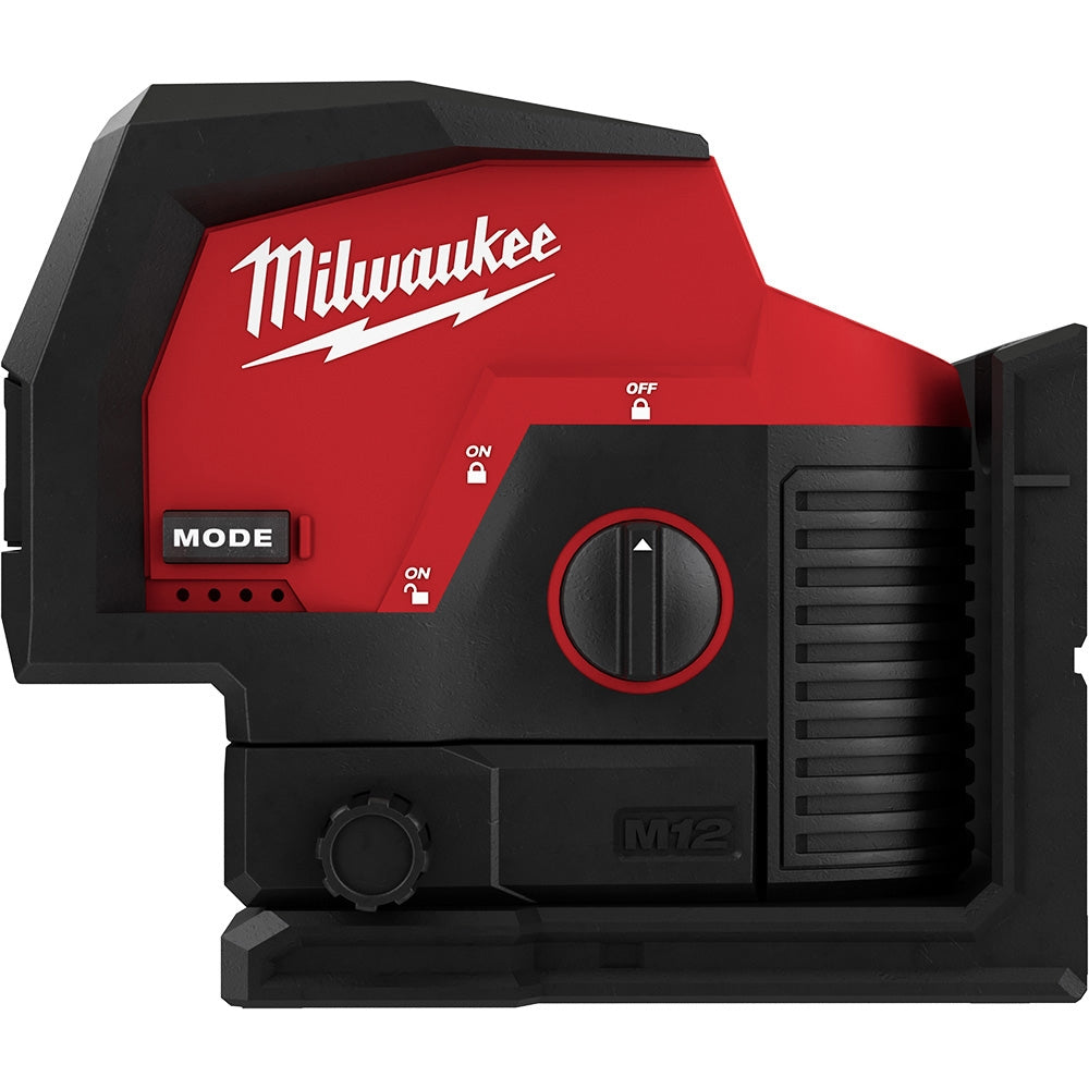 Milwaukee 3622-20 M12 12V Lithium-Ion Cordless Green Beam Cross Line & Plumb Points Laser (Tool Only)