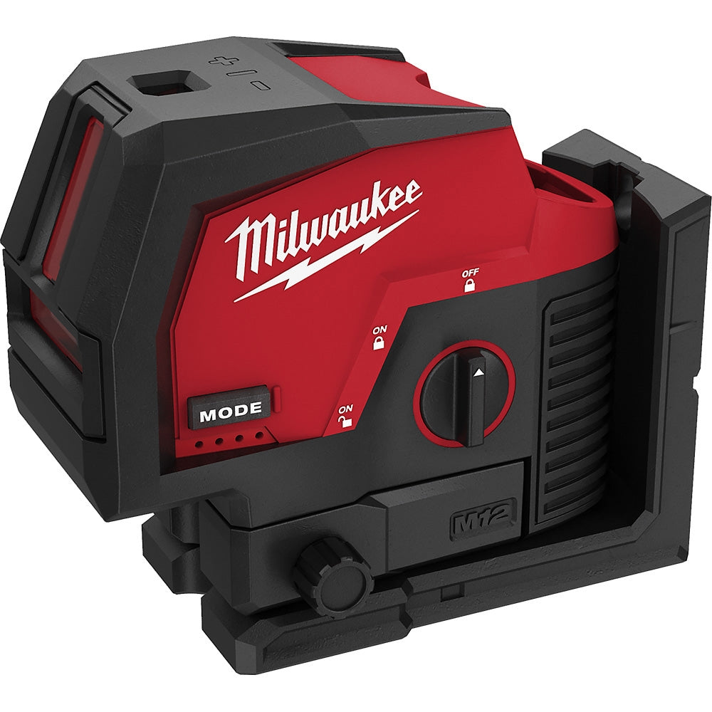 Milwaukee 3622-20 M12 12V Lithium-Ion Cordless Green Beam Cross Line & Plumb Points Laser (Tool Only)