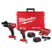 Milwaukee 3699-22 18V M18 FUEL Lithium-Ion Brushless Cordless 2-Tool Combo Kit with SURGE 1/4" Hex Hydraulic Driver and 1/2" Hammer Drill/Driver 5.0 Ah