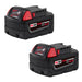 Milwaukee 48-59-1852PD M18 18V Lithium-Ion Starter Kit with Two XC 5.0 Ah Battery Packs and Dual Bay Rapid Charger