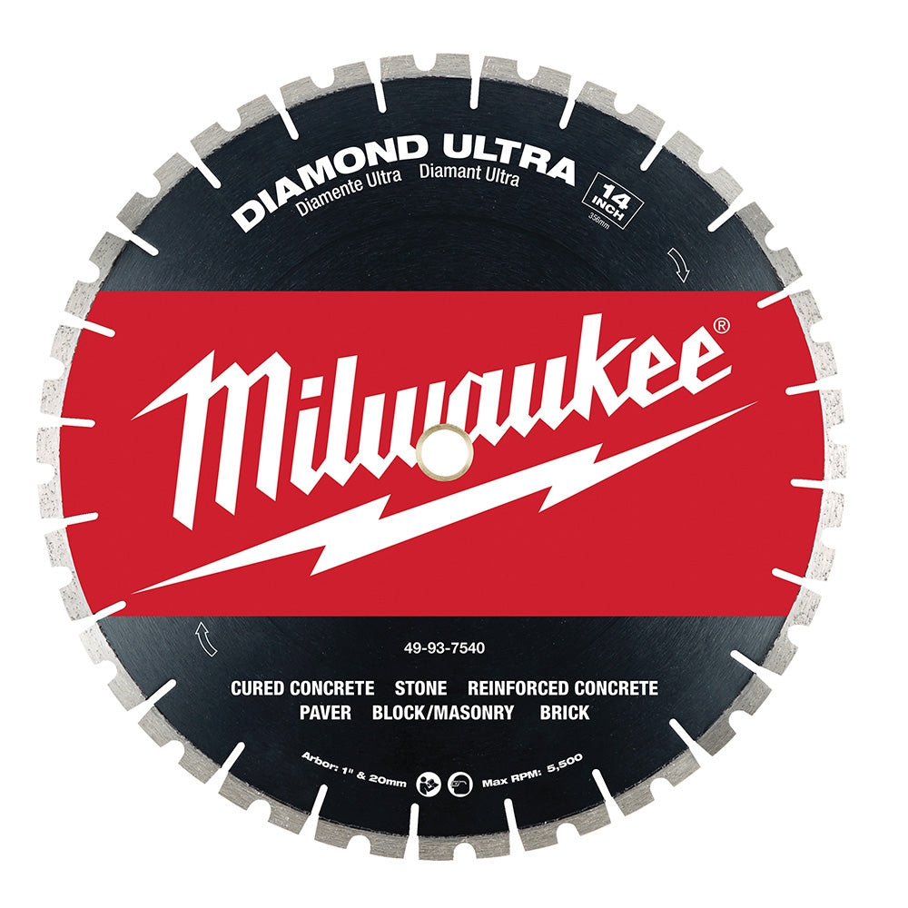 Milwaukee 49-93-7540 14" Diamond Ultra Segmented Blade