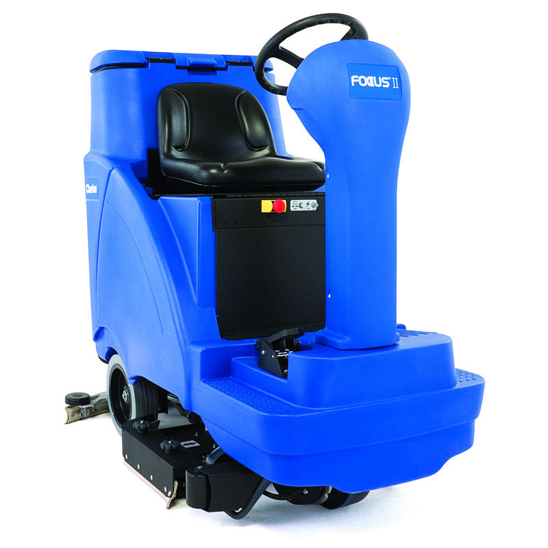 Clarke 56114024 Focus II Rider BOOST 28 28"Rider Autoscrubber with 420 Ah Wet Batteries and Chemical Mixing System