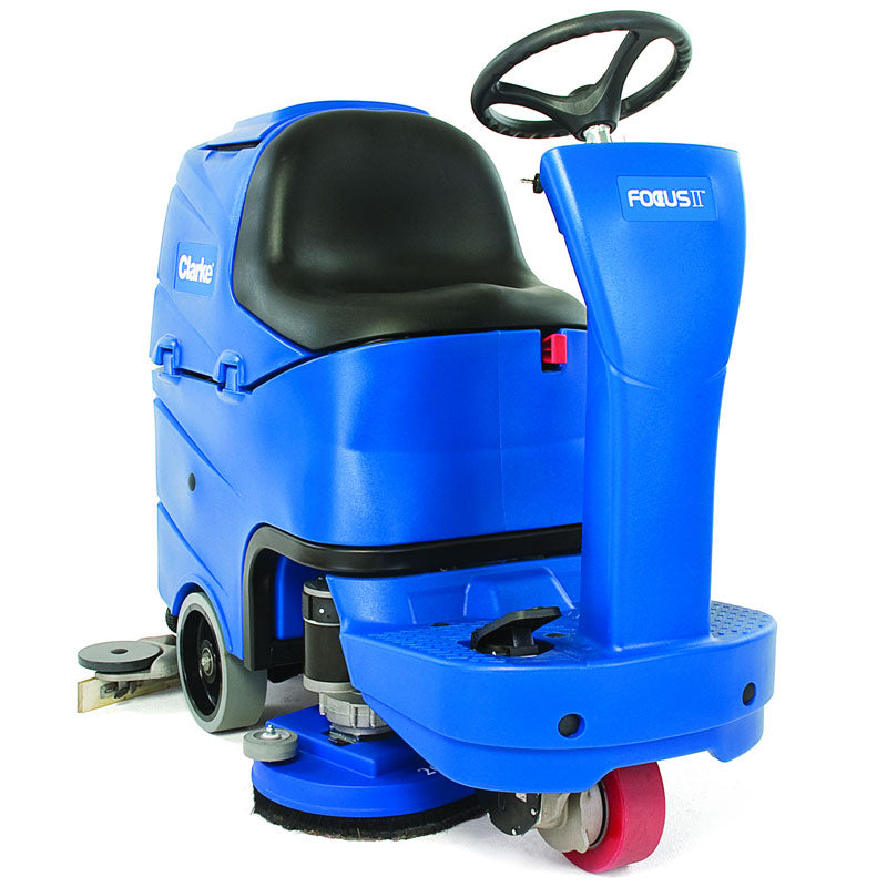 Clarke 56382629 Focus II MicroRider Disc 26" Rider Autoscrubber with 255 Ah AGM Batteries and Chemical Mixing System
