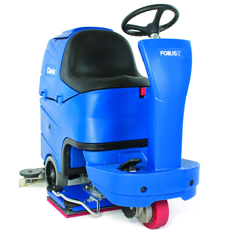 Clarke 56382632 Focus II MicroRider BOOST 28" Rider Autoscrubber with 242 Ah Wet Batteries and Chemical Mixing System