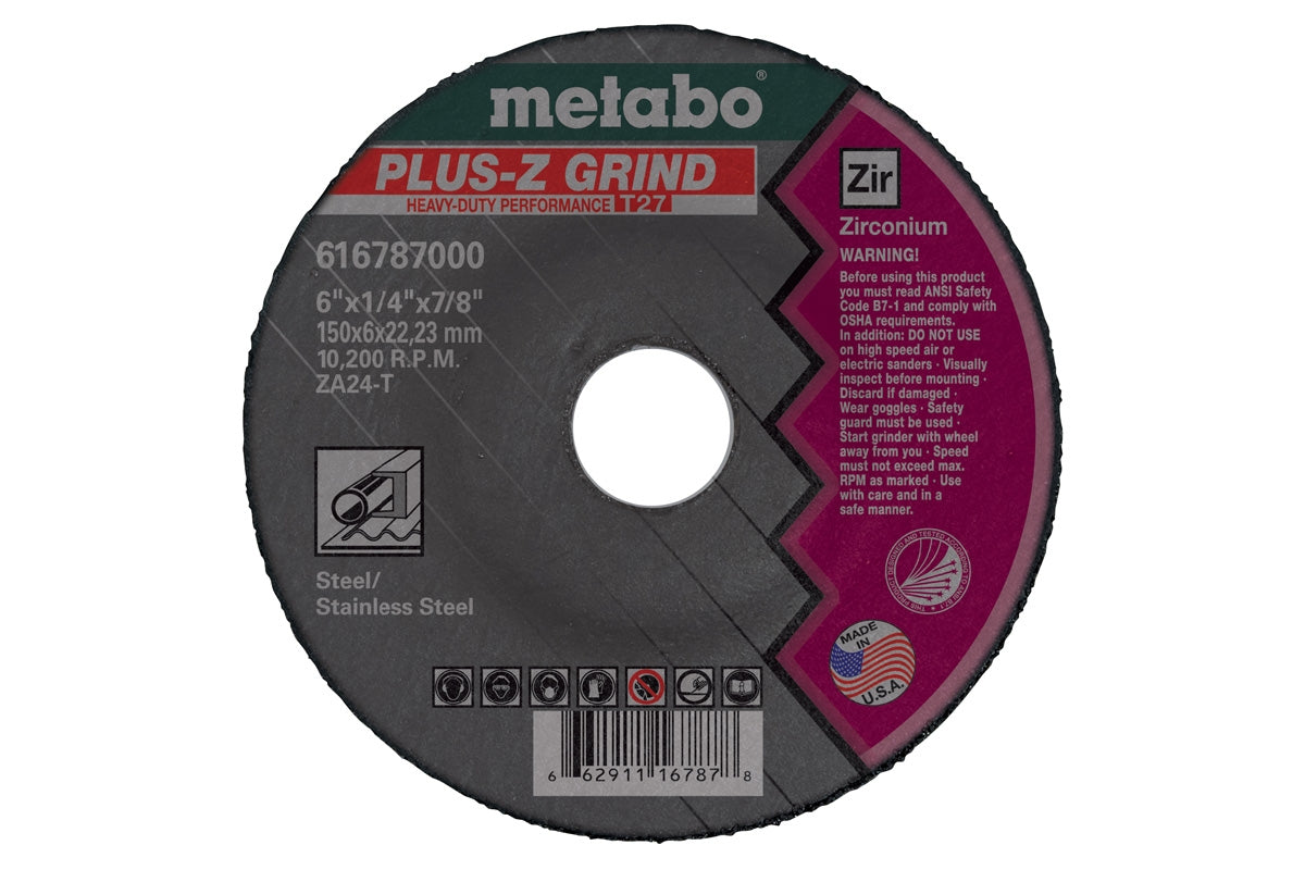 Metabo 616785000 4-1/2" Plus-Z Type 27 Grinding Wheel (Pack of 25)