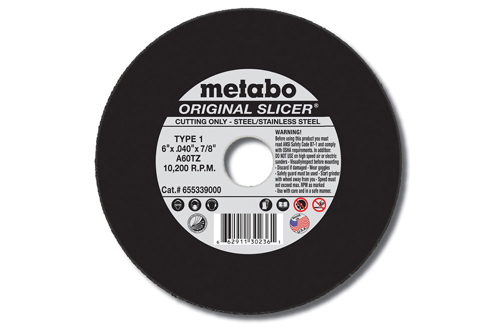 Metabo 655339000 6" Slicer Cutting Wheel
