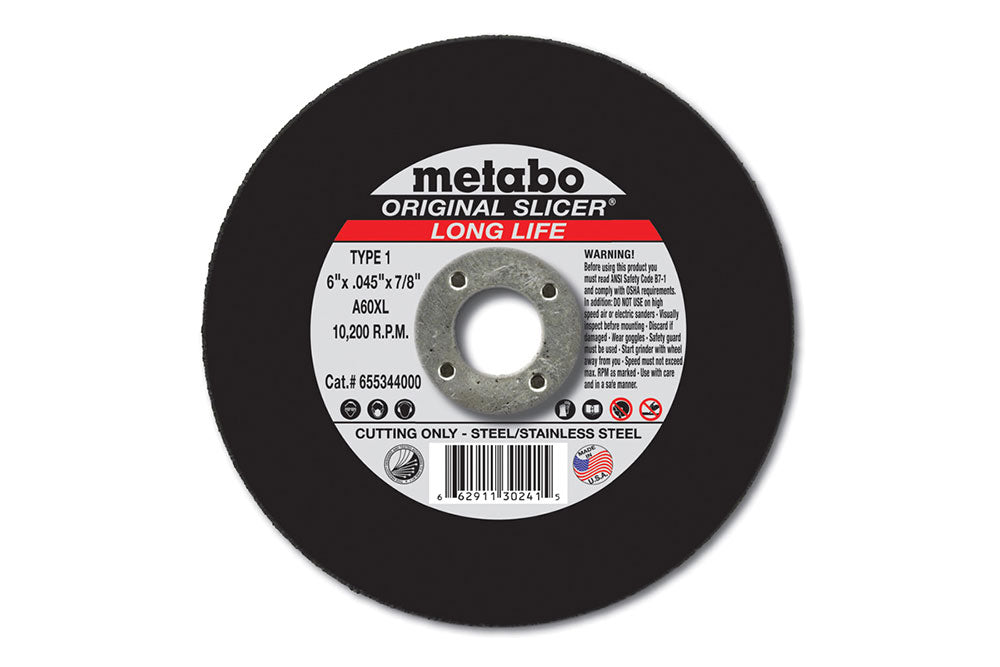 Metabo 655332000-100PK 4-1/2" Long Life Slicer Cutting Wheel (100pk)