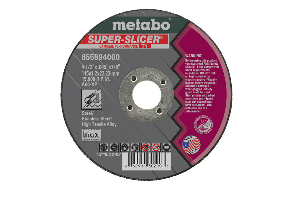 Metabo 655995000-10PK 6" x .045" x 7/8" A60XP SuperSlicer Cutting Wheel T1 (10pk)