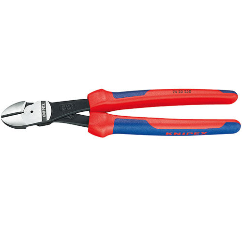 Knipex 74-22-250 10" High Leverage Diagonal Cutters with multi-component grips