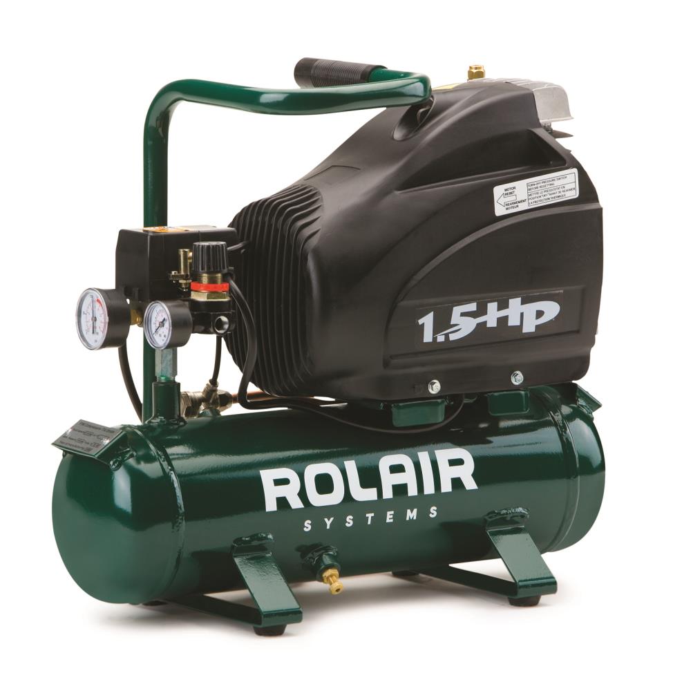 Rol-Air FC1500HS3 1.5 HP (115V) 4 CFM@90PSI, 2.5 Gall Hot-Dog Compressor