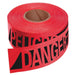Empire Levels 76-0604 500' Red w/Black Print Reinforced Construction Grade Danger/Peligro Tape
