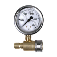 Test Gauge Assembly with Quick Connects, Cold Water, 0-5000PSI