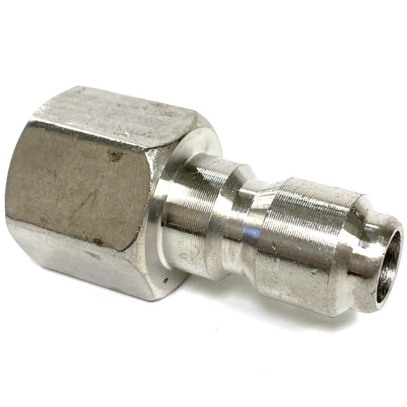 Legacy 8.707-138.0 5000 PSI 1/4" FPT Pressure Washer Hose Quick Coupler Plug - Stainless Steel