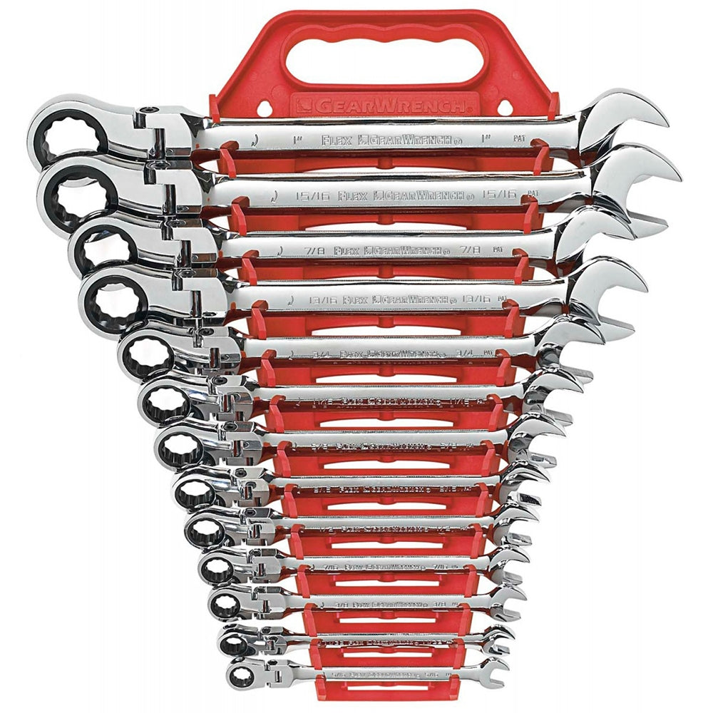 GearWrench 9702D 13-Piece Flex Combination Ratcheting Wrench Set (SAE)