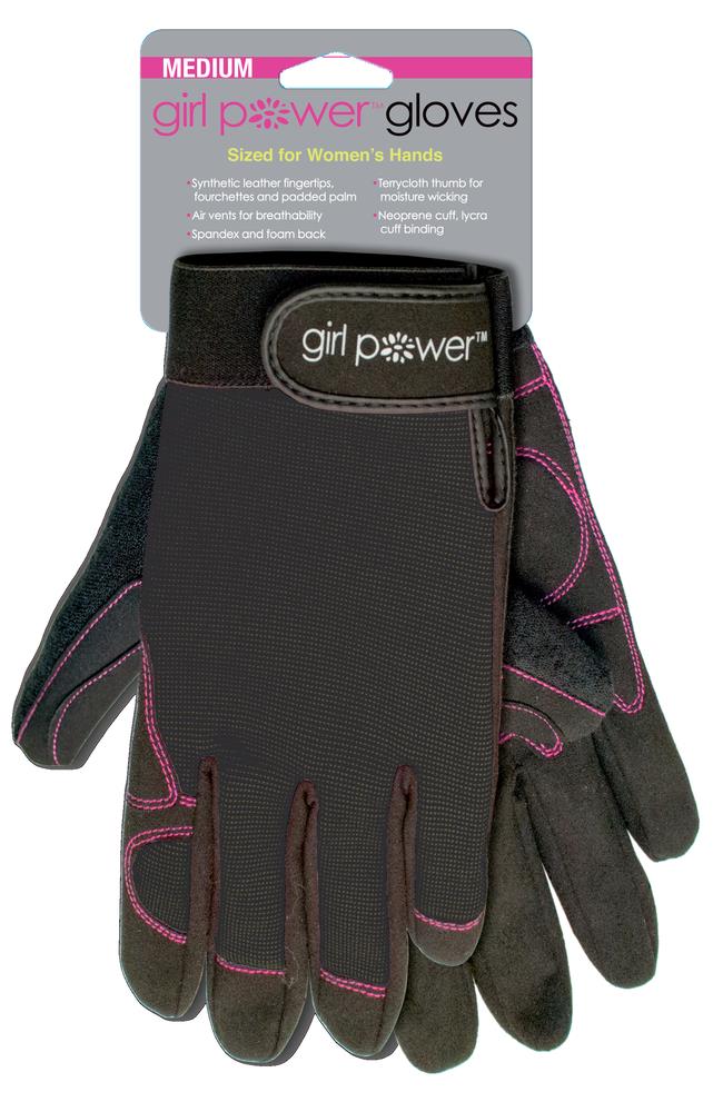 ERB 28864 (L) Girl Power Mechanics Glove, Black (MGP100)