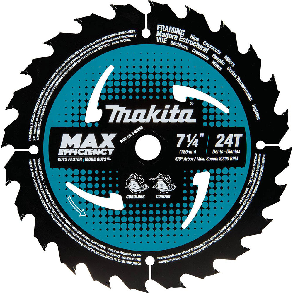 Makita B-61656-10 7-1/4" 24T Carbide-Tipped Blade