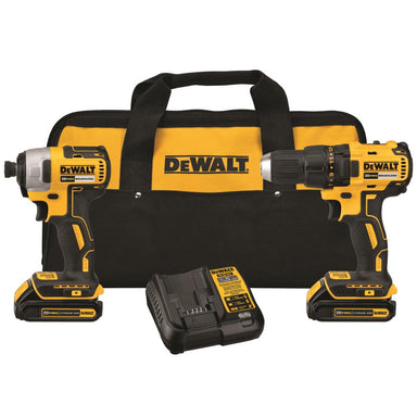 DEWALT DCK277C2 20V MAX Lithium-Ion Compact Brushless Cordless 2-Tool Combo Kit with 1/2" Drill/Driver and 1/4" Impact Driver 1.3 Ah