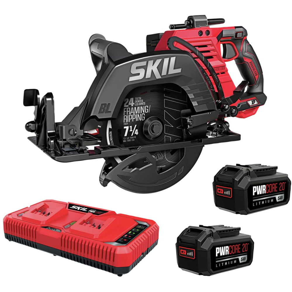 SKIL PWR CORE 20 Brushless 20V Compact Reciprocating Saw, Includes 2.0Ah  Lithium Battery and Auto PWR JUMP Charger RS5825B-10 電動工具