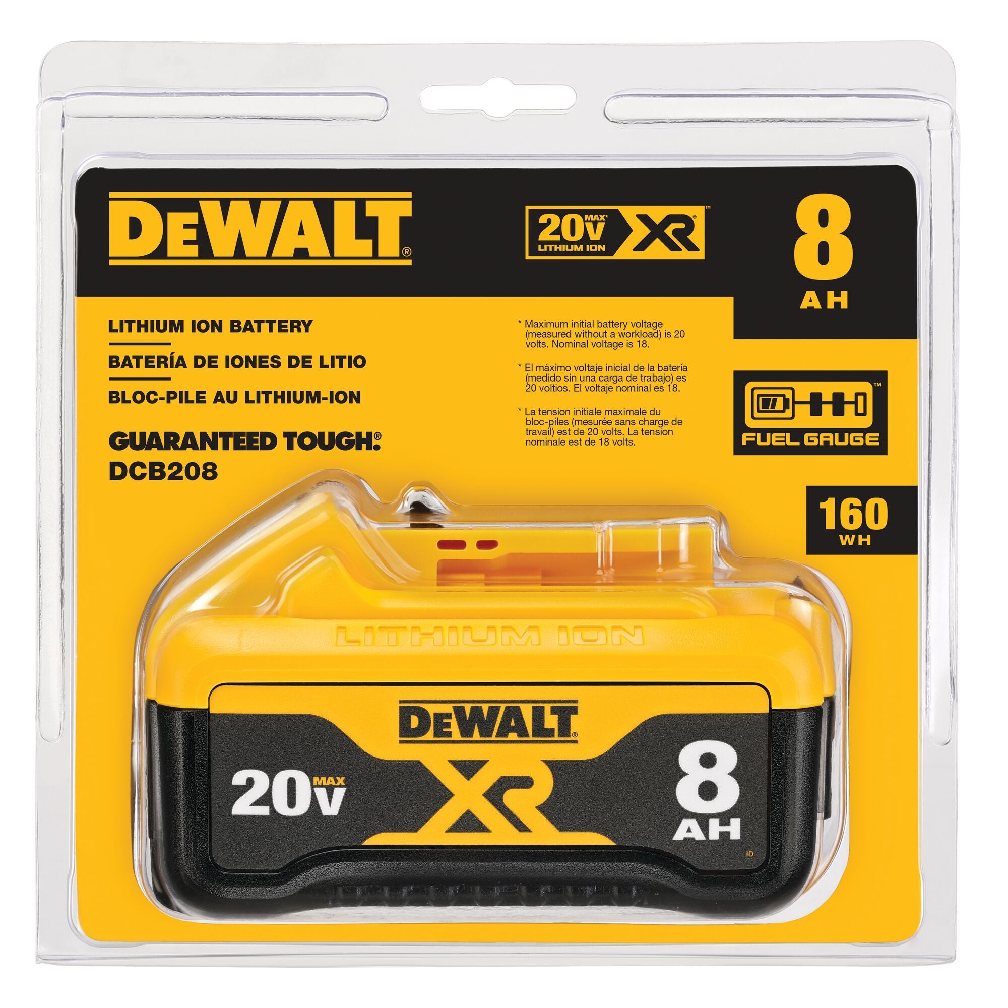 DEWALT DCB208 20V MAX XR Lithium-Ion 8.0AH Battery